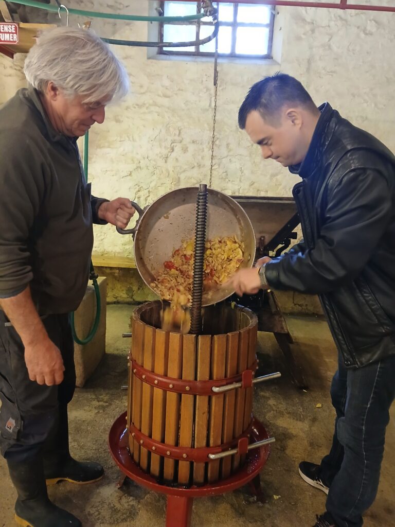 création du jus de pomme
